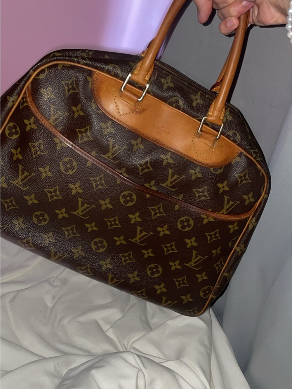 Louis Vuitton Monogram Canvas Brown Travel Satchel - Picture 8 of 9